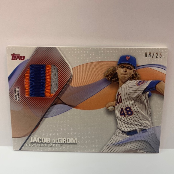 2017 Topps Jacob DeGrom Material Relic #MLM-JDG 08/25 (MISC10) - Picture 1 of 2
